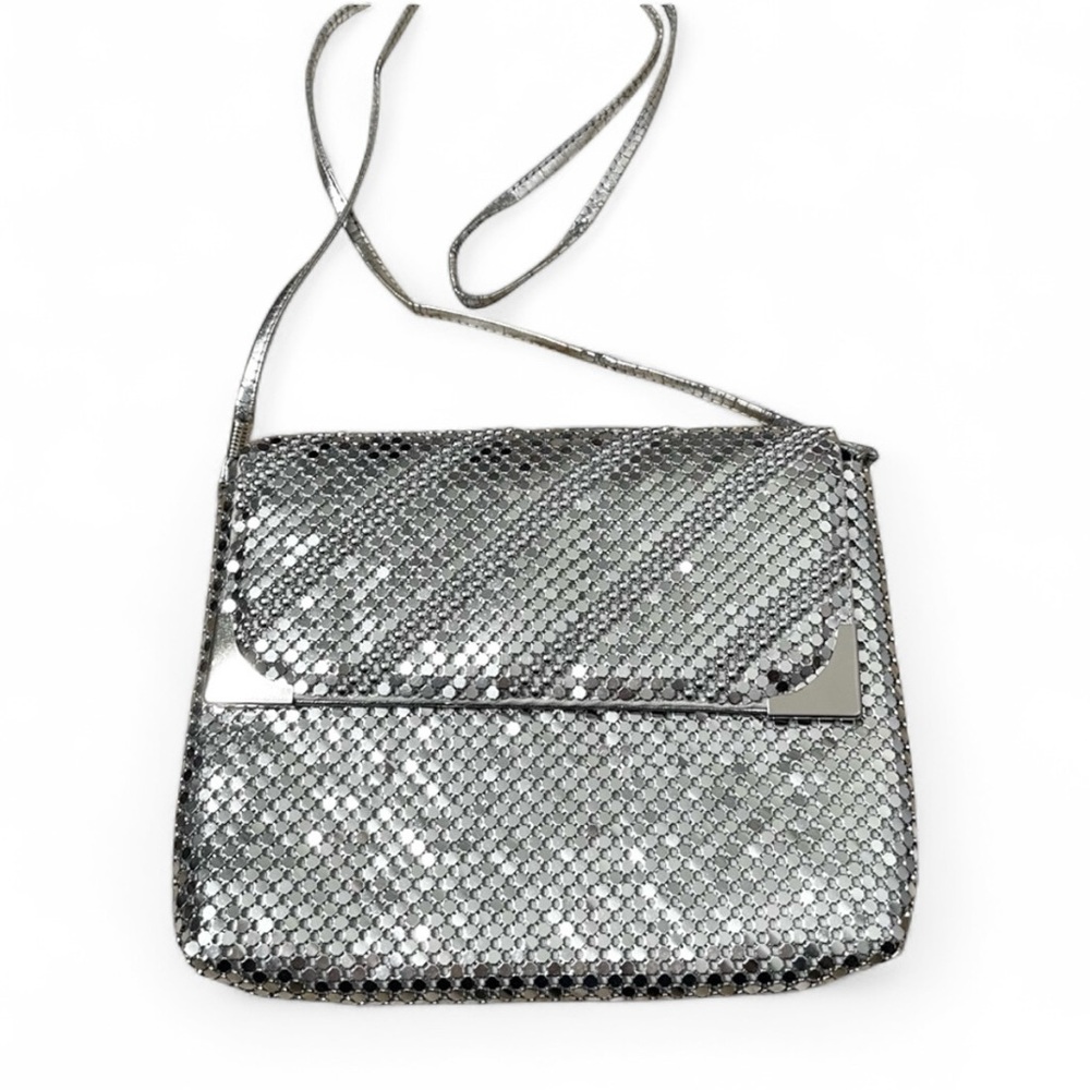 Vintage silver mesh shoulder / crossbody bag